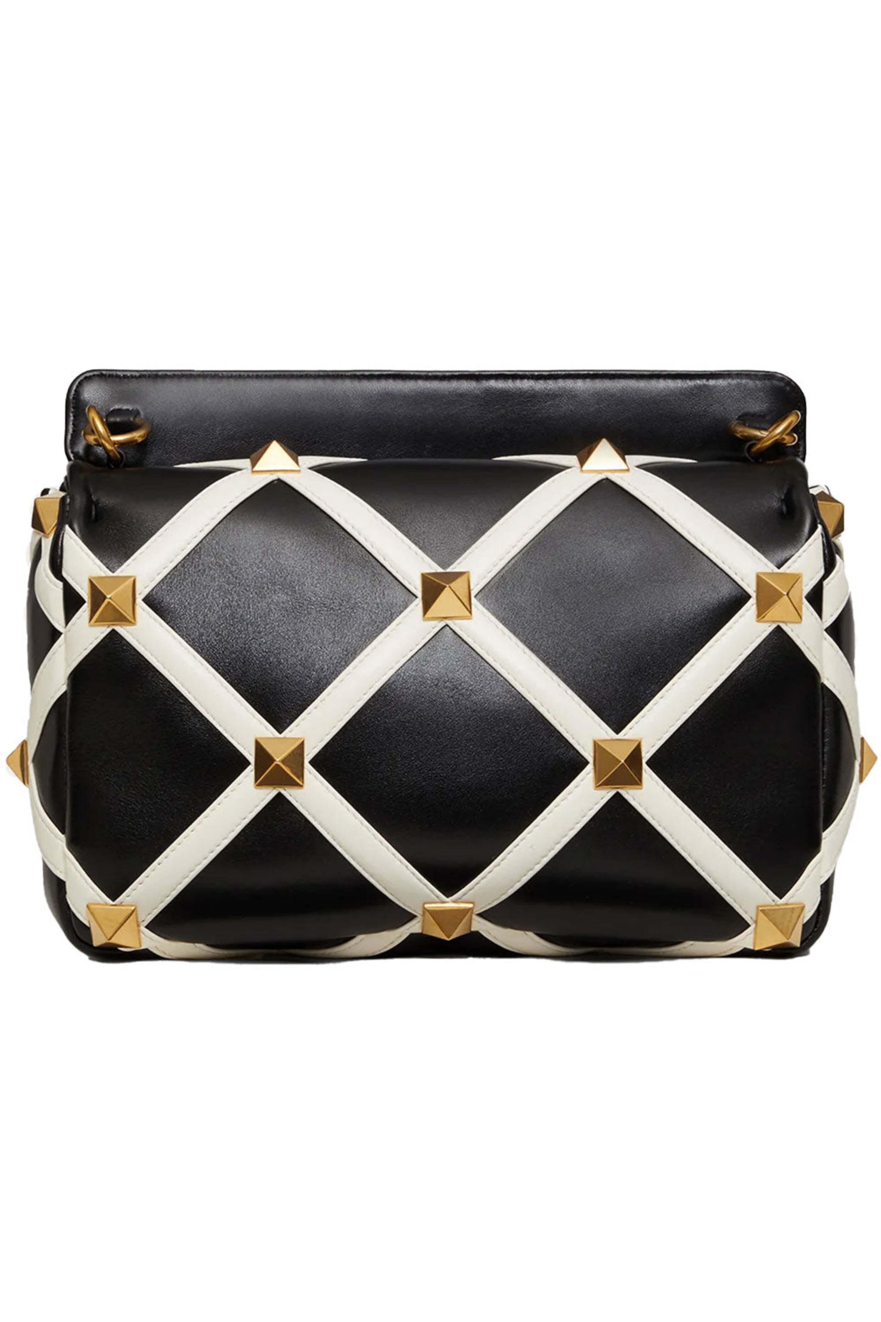 Valentino Garavani - Large Roman Stud Shoulder Bag in Nero