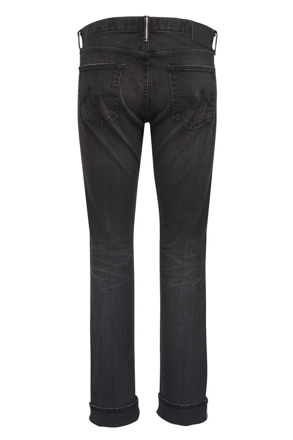 AG Washed Black Five Year Grandstand Selvedge Denim - view 3