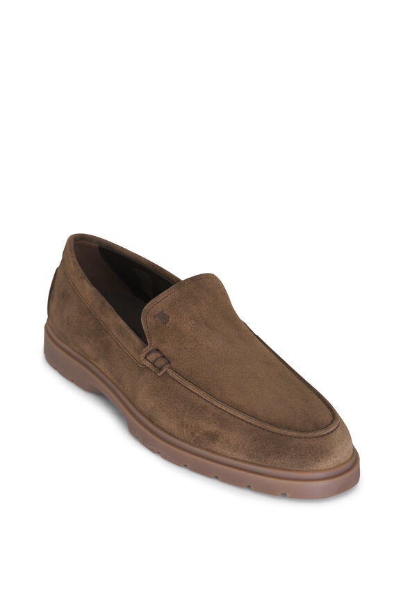 Tod's Pantofola Estivo Brown Suede Loafer 