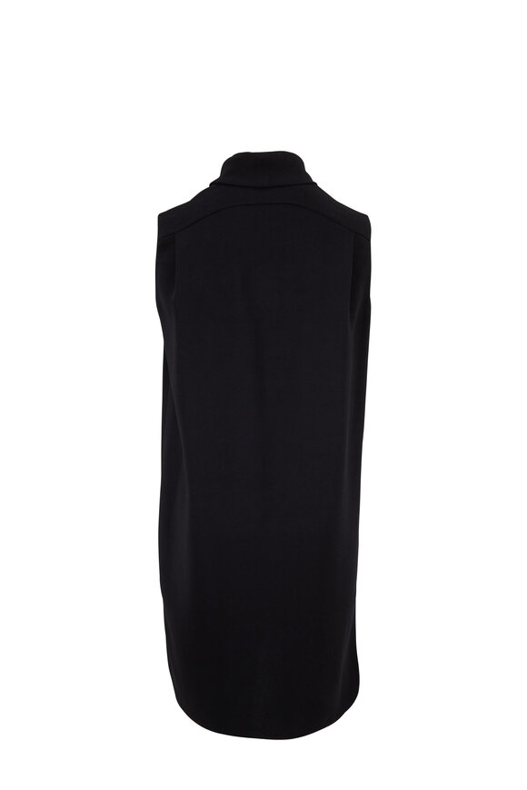 The Row - Dorma Black Cady Sleeveless Dress
