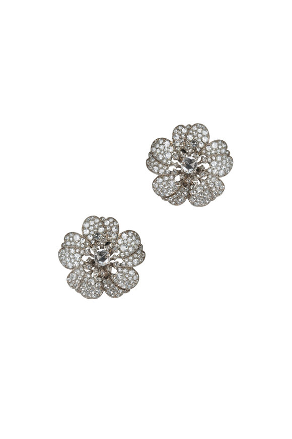 Nam Cho - White Gold Palladium Diamond Earrings