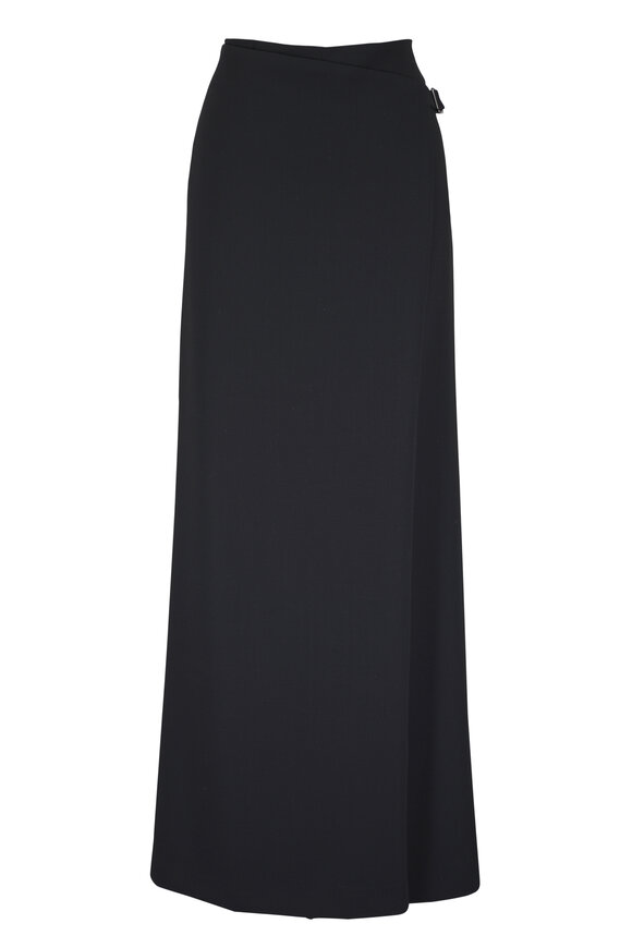 Akris Foss Black Wool Wrap-Panel Pant - view 1