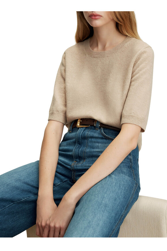 Veronica Beard Shana Sand Cashmere Sweater - view 4