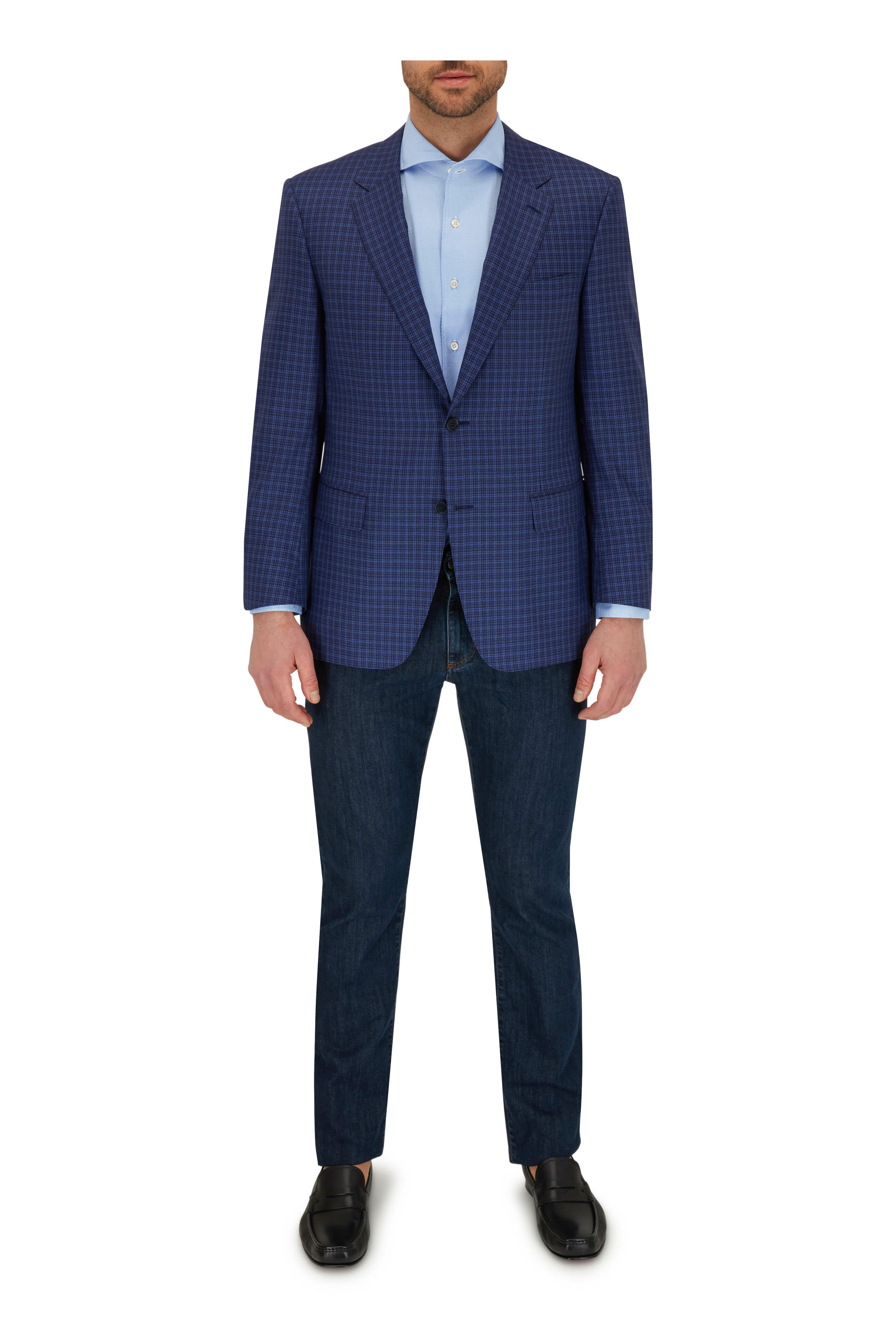 Ferragamo - Sam Black Leather Penny Loafer