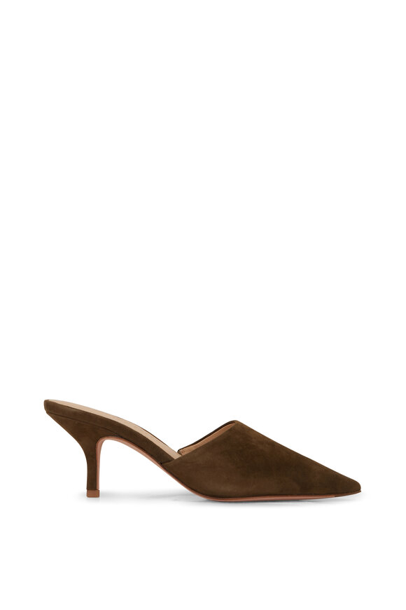 Veronica Beard - Merla Olive Suede Mule, 65mm