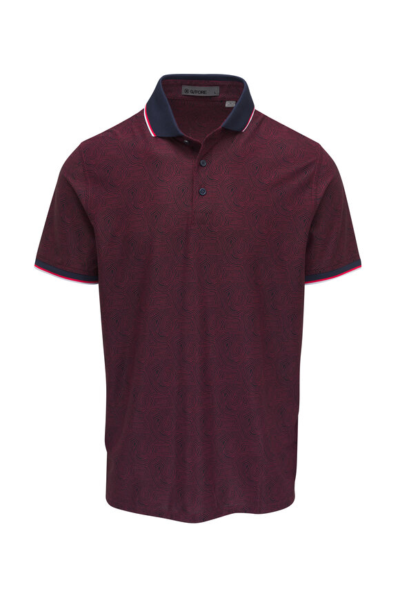 G/Fore - Fingerprint Red Pique Tech Polo