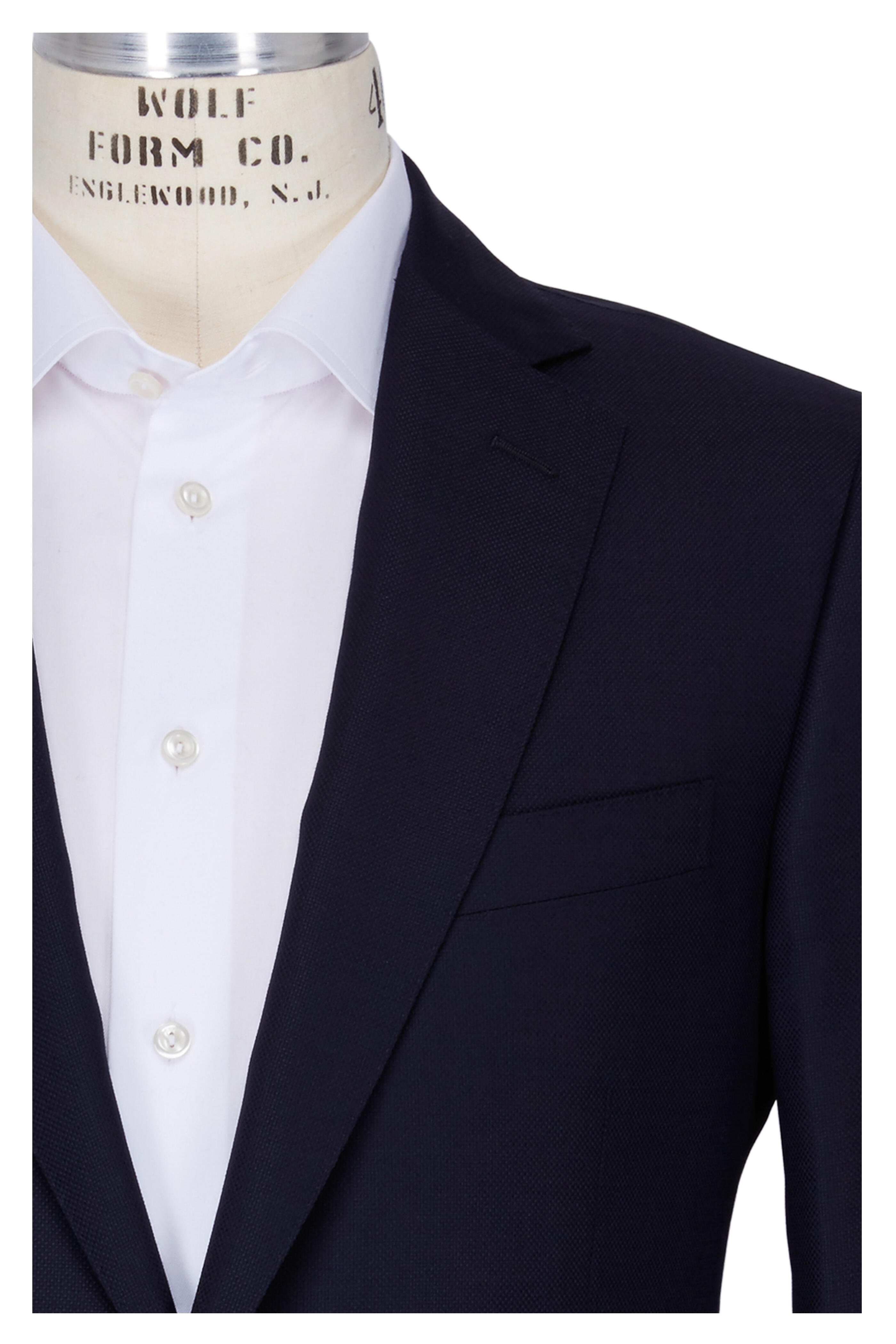 Pal Zileri - Solid Navy Blue Wool Sportcoat