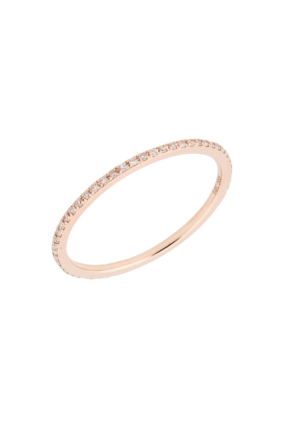 Kai Linz 14k Rose Gold White Diamond Stacking Band