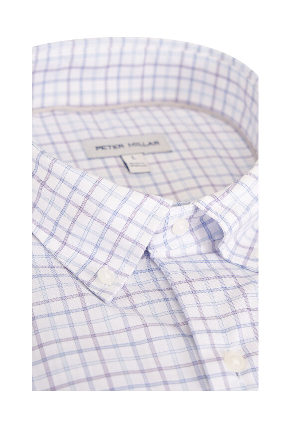 Peter Millar Crown Lite Bruce Navy Check Sport Shirt - view 2