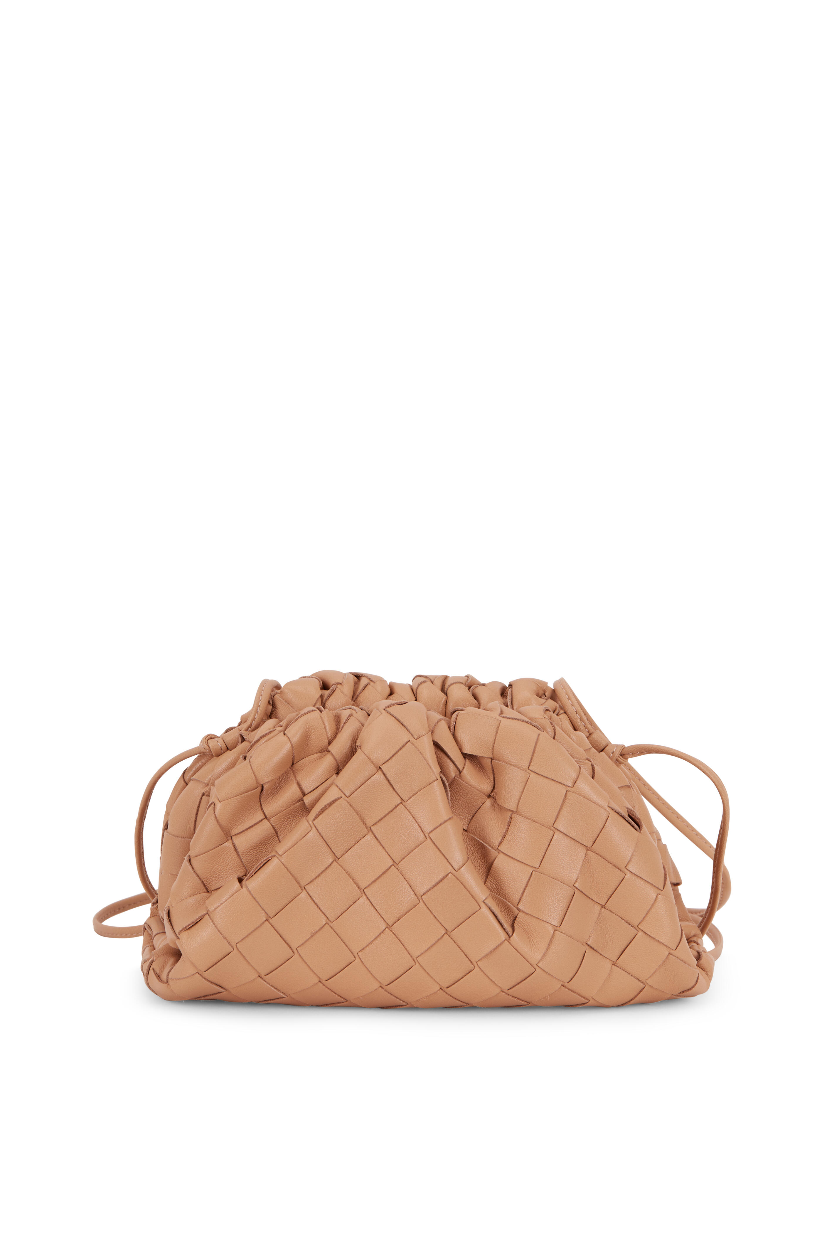 【bottega Veneta】スモール Canette バッグ Bottega Veneta - Small Cassette Silver Woven Leather Camera Bag
