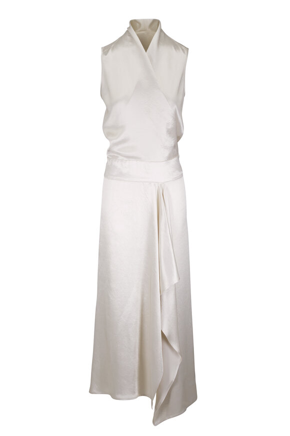 Zero + Maria Cornejo Jazmin Ero Chalk Shiny Drape Dress - view 1