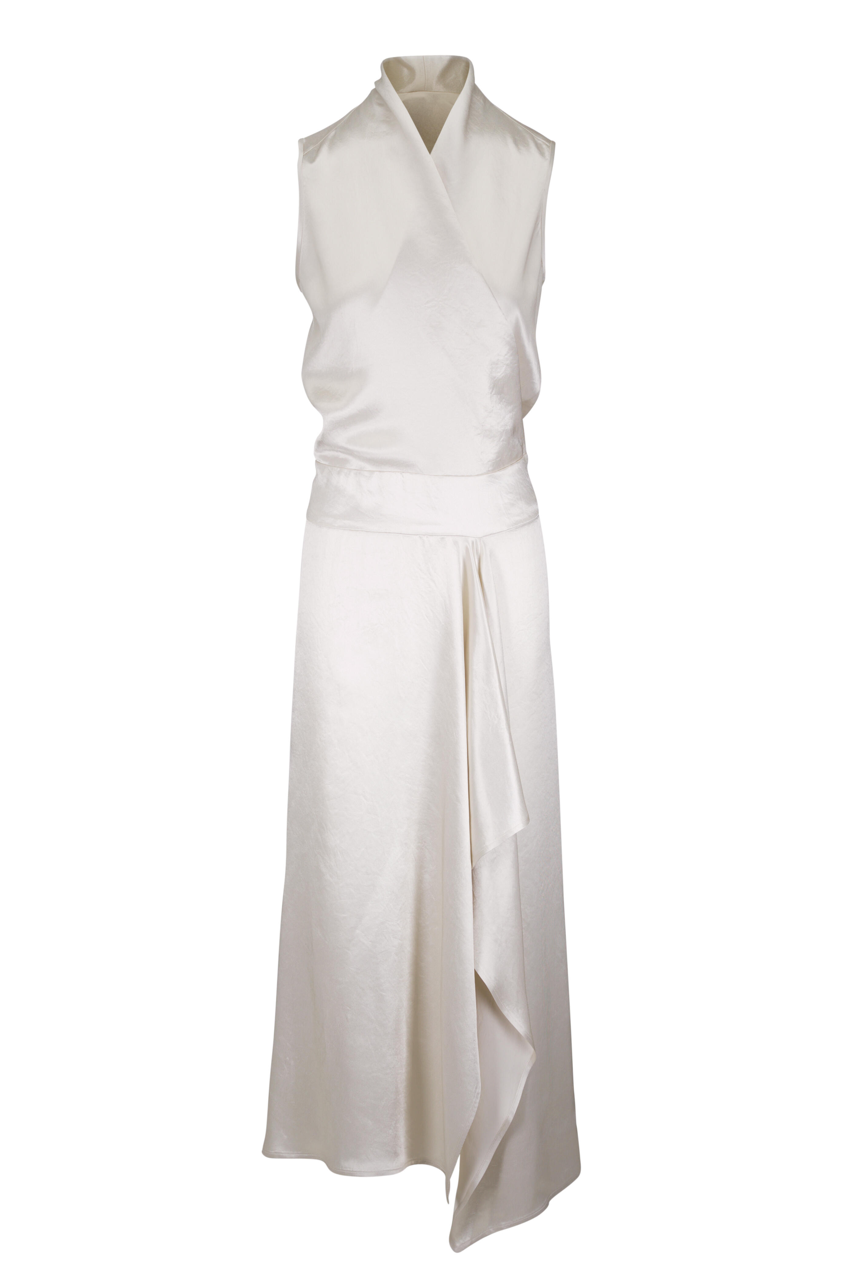 Zero + Maria Cornejo - Jazmin Ero Chalk Shiny Drape Dress - view 1