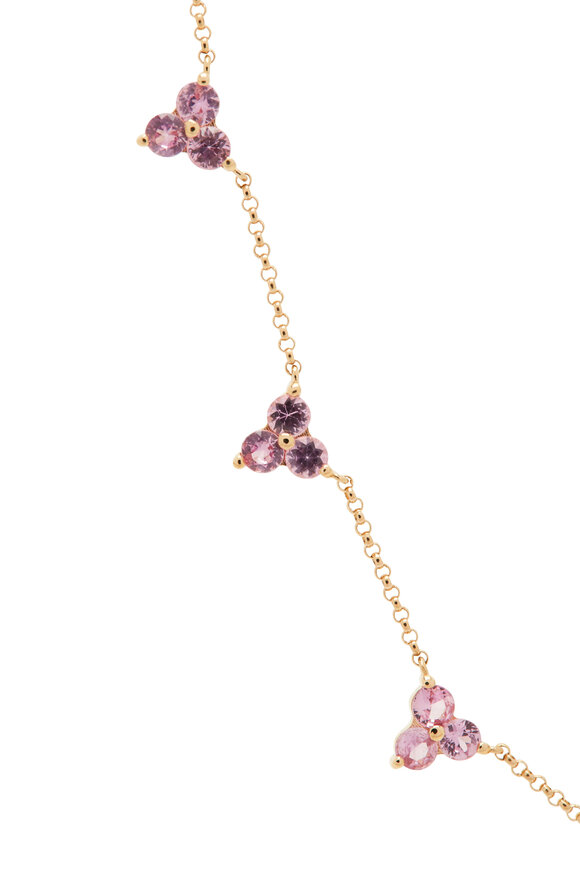 Kai Linz - Pink Sapphire Clover Necklace