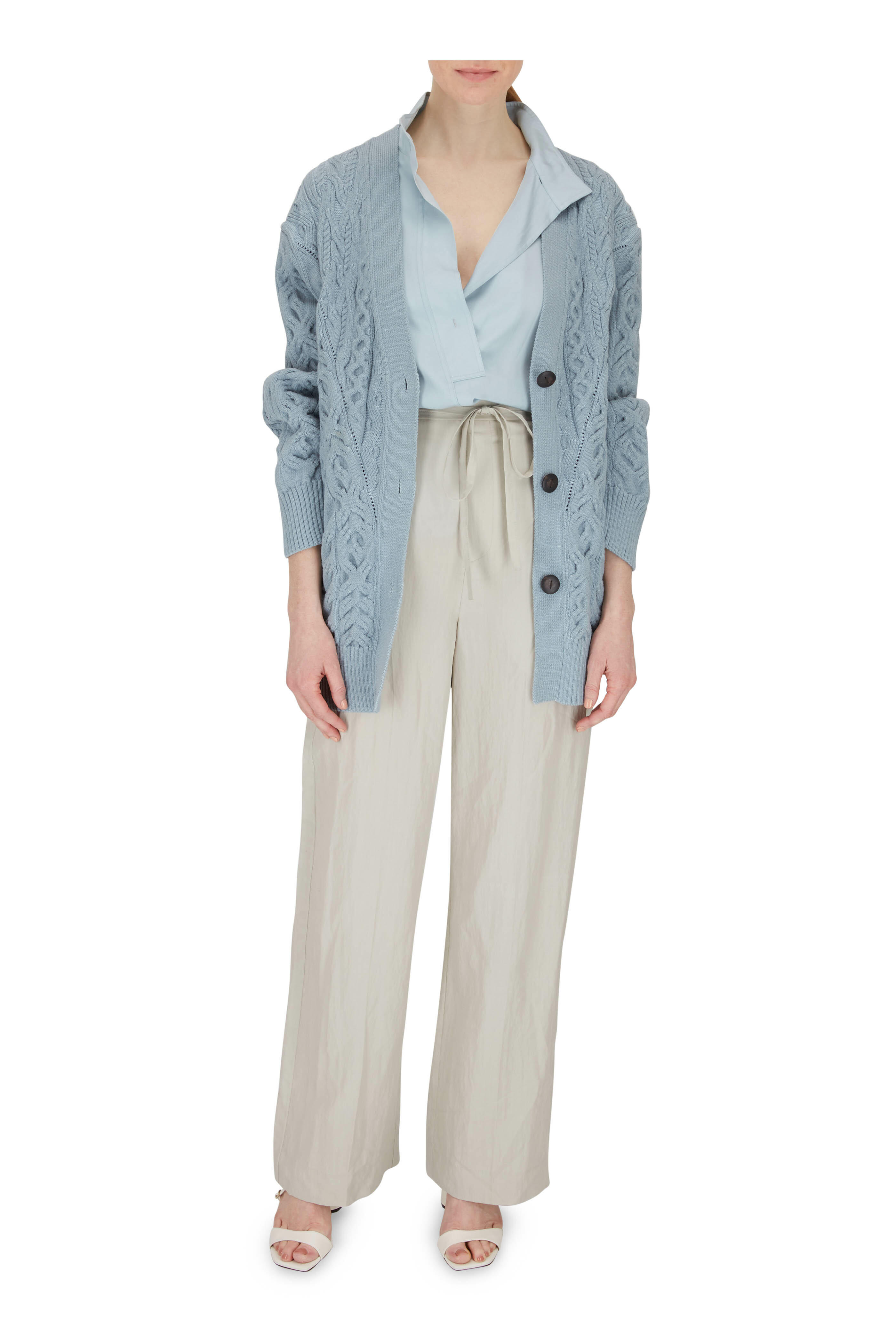 Jimmy Choo - Jago Latte Leather Ankle Strap Sandal, 85mm