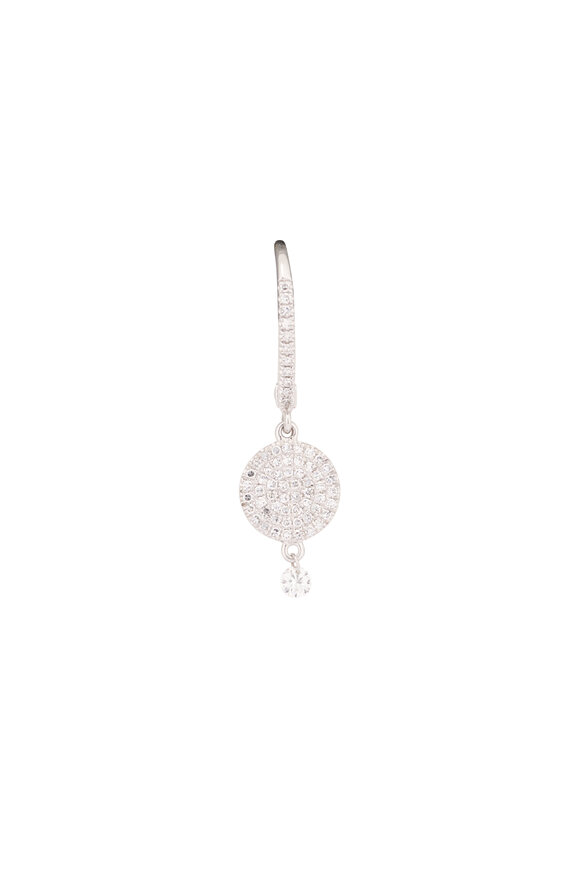 Kai Linz 14k White Gold Diamond Disc Earring - view 2