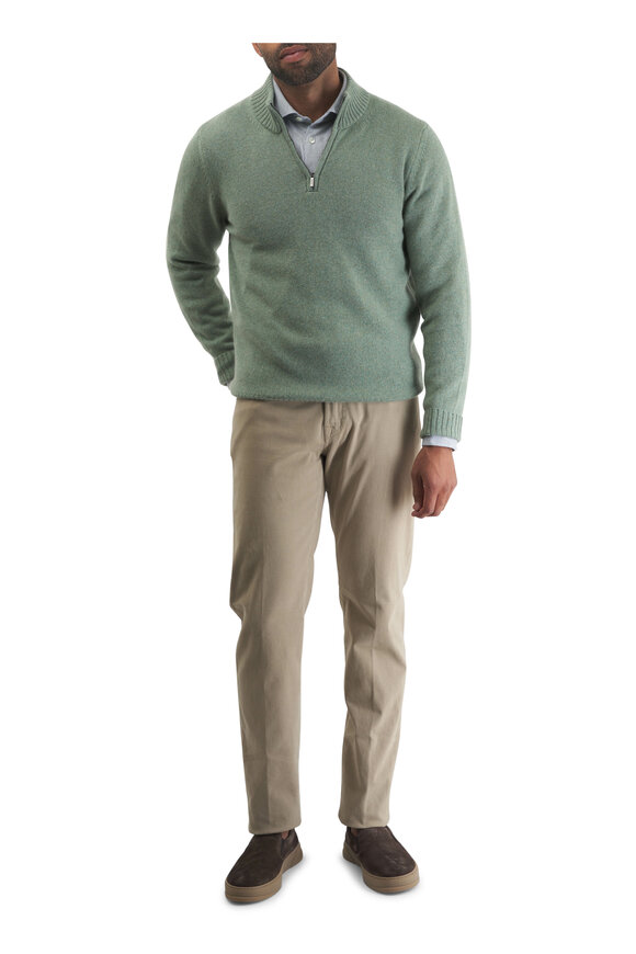 Marco Pescarolo - Khaki Brush Twill Five Pocket Pant