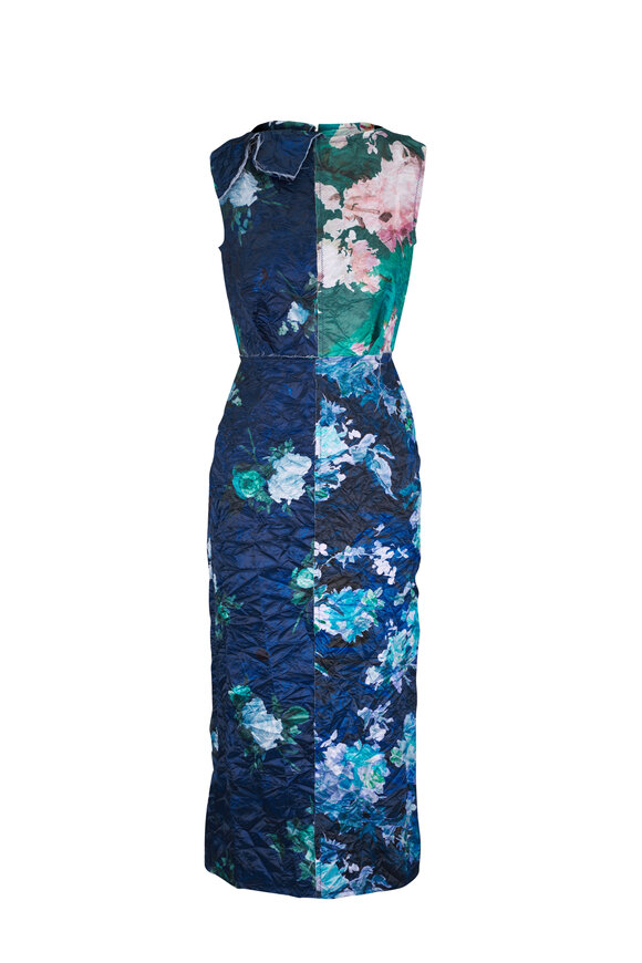 Galvan - Cosar Navy Blue One Shoulder Dress | Mitchell Stores