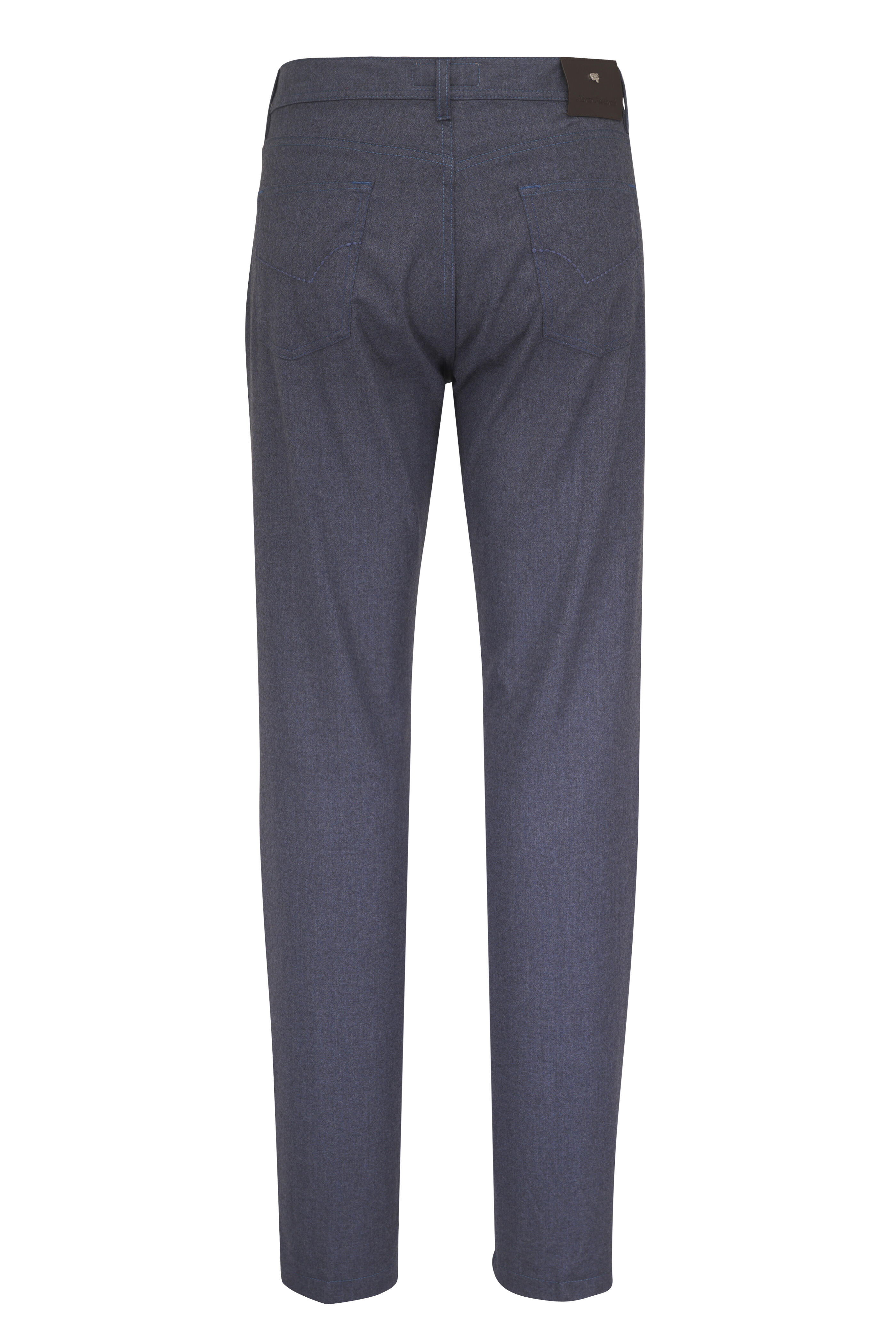 Marco Pescarolo - Nerano Denim Blue Flannel Five Pocket Pant - view 2