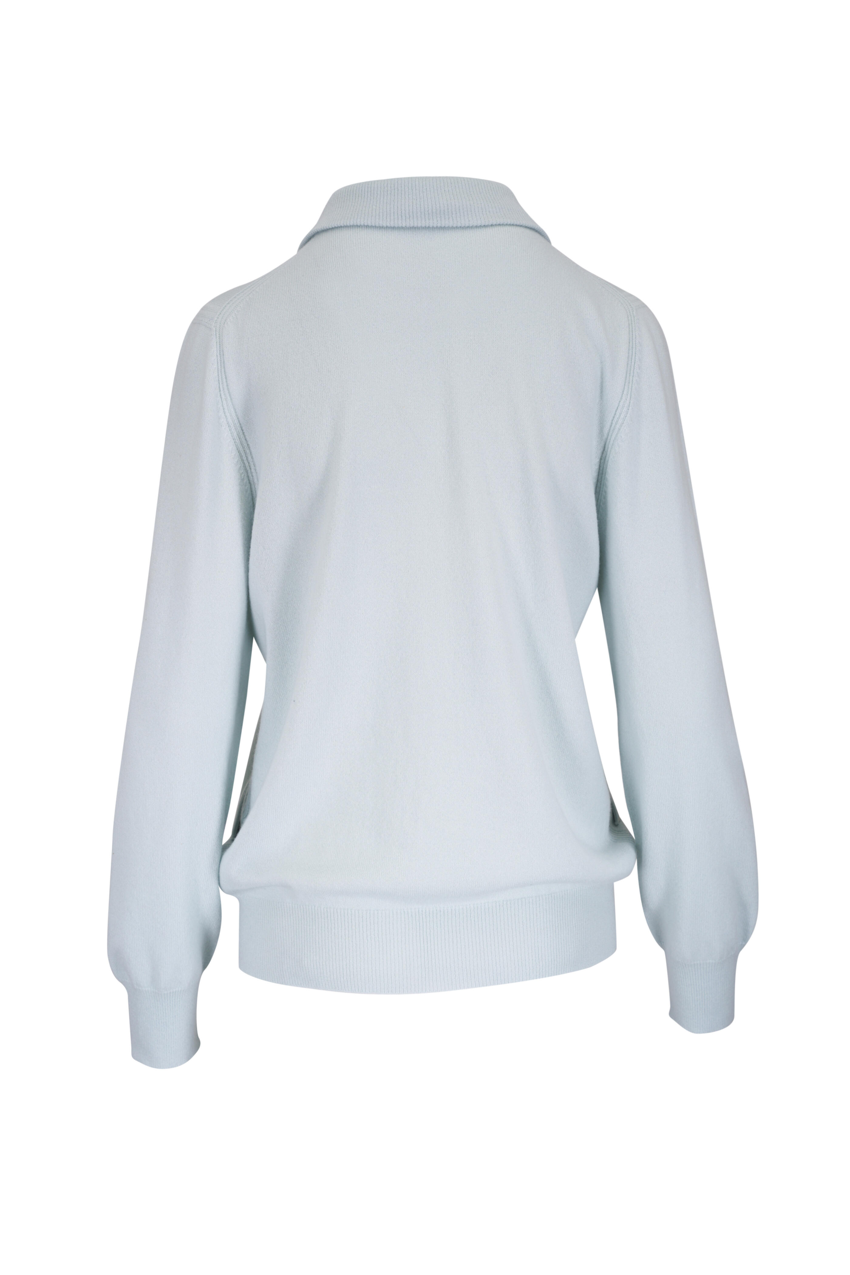 Kiton - Light Green Cashmere Full Zip Sweater