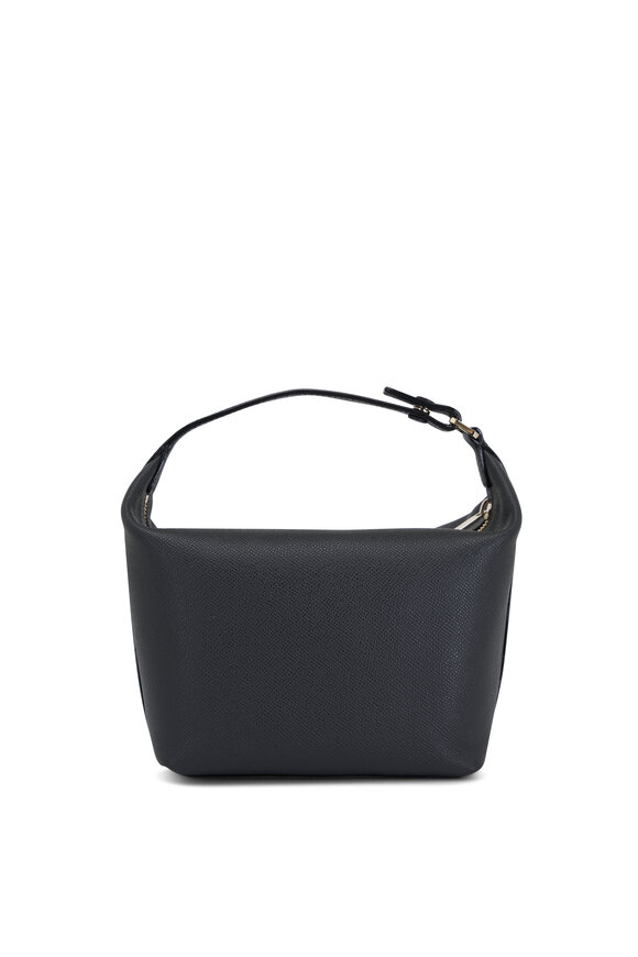 Valextra - Mini Mochi Black Leather Crossbody