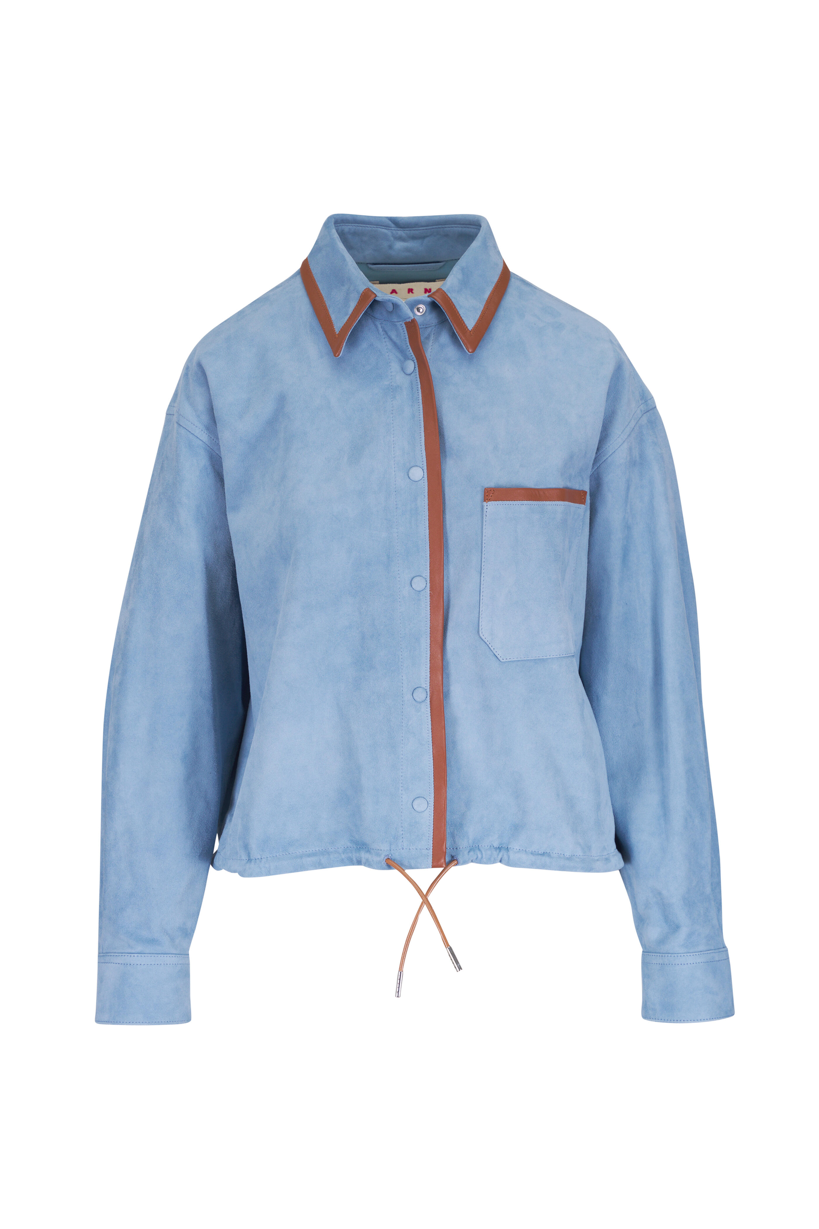 Marni - Light Blue Suede Shirt