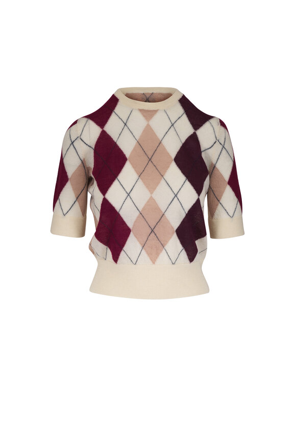 Khaite Anders Cream Multi Top - view 1