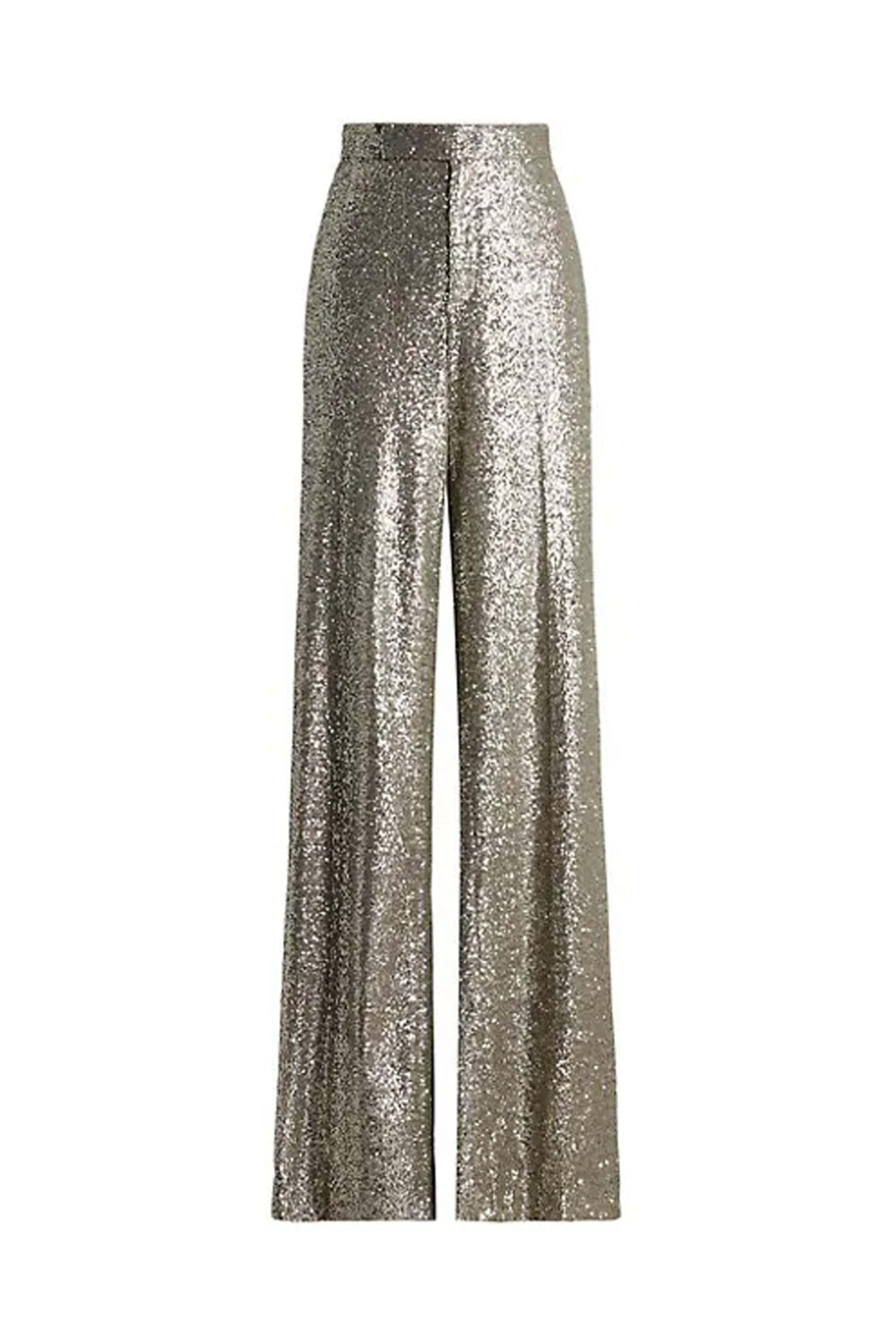 Ralph Lauren - Silver Sequin Embellished Wells Pant