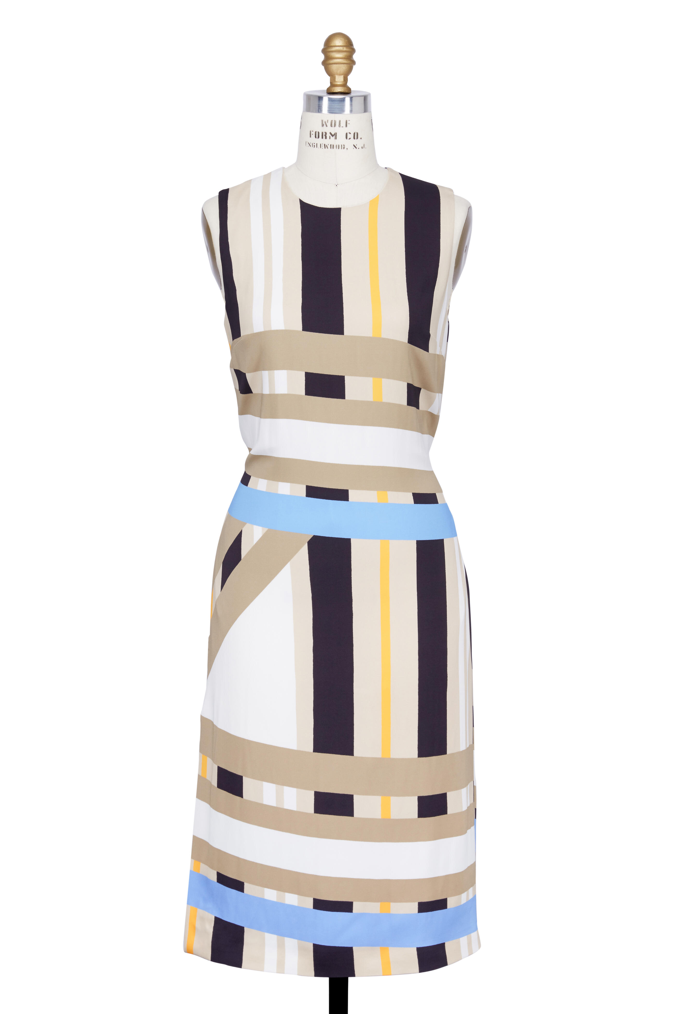 MSGM - Beige Bold Print Sleeveless Dress | Mitchell Stores