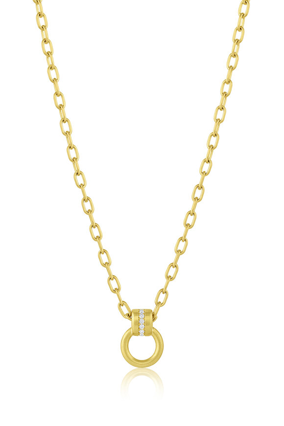 Leigh Maxwell 18k Yellow Gold Amani Ring Necklace - view 1