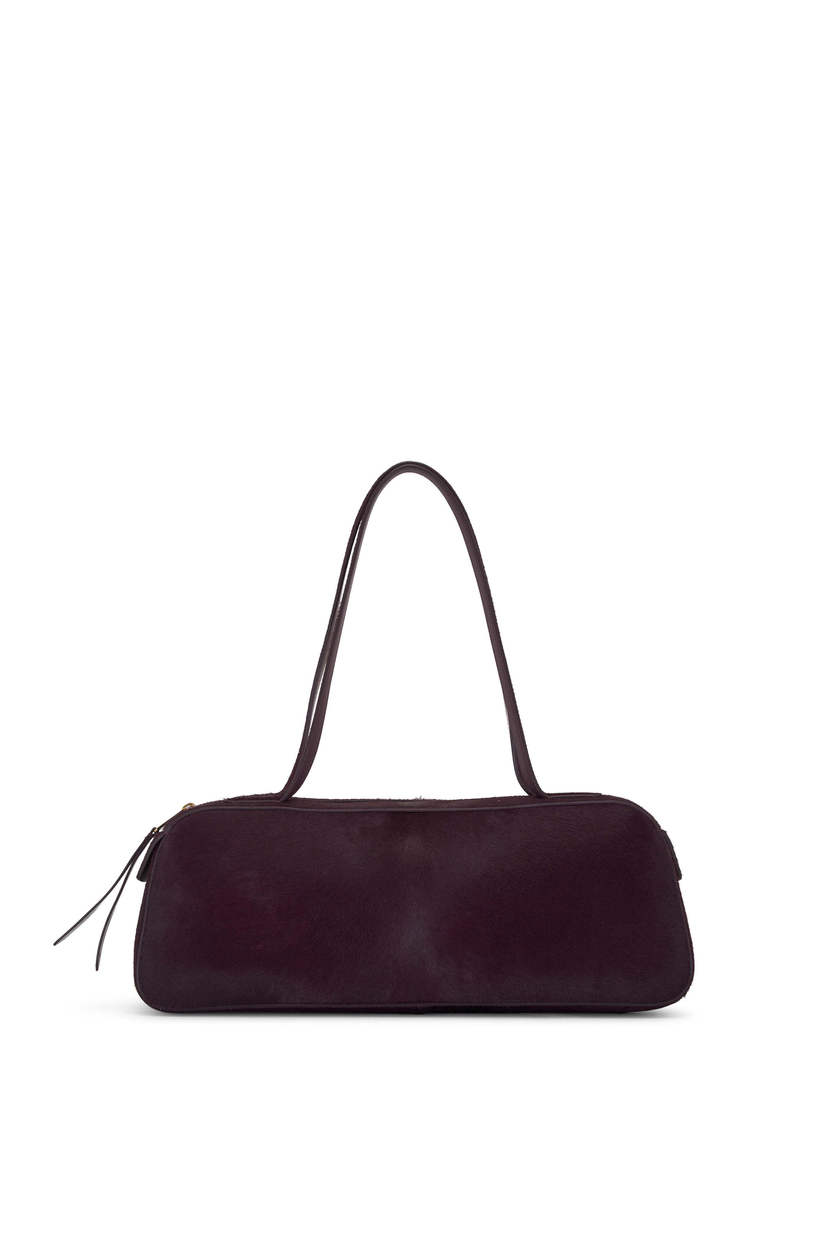 Khaite - Simona Eggplant Pony Hair Shoulder Bag