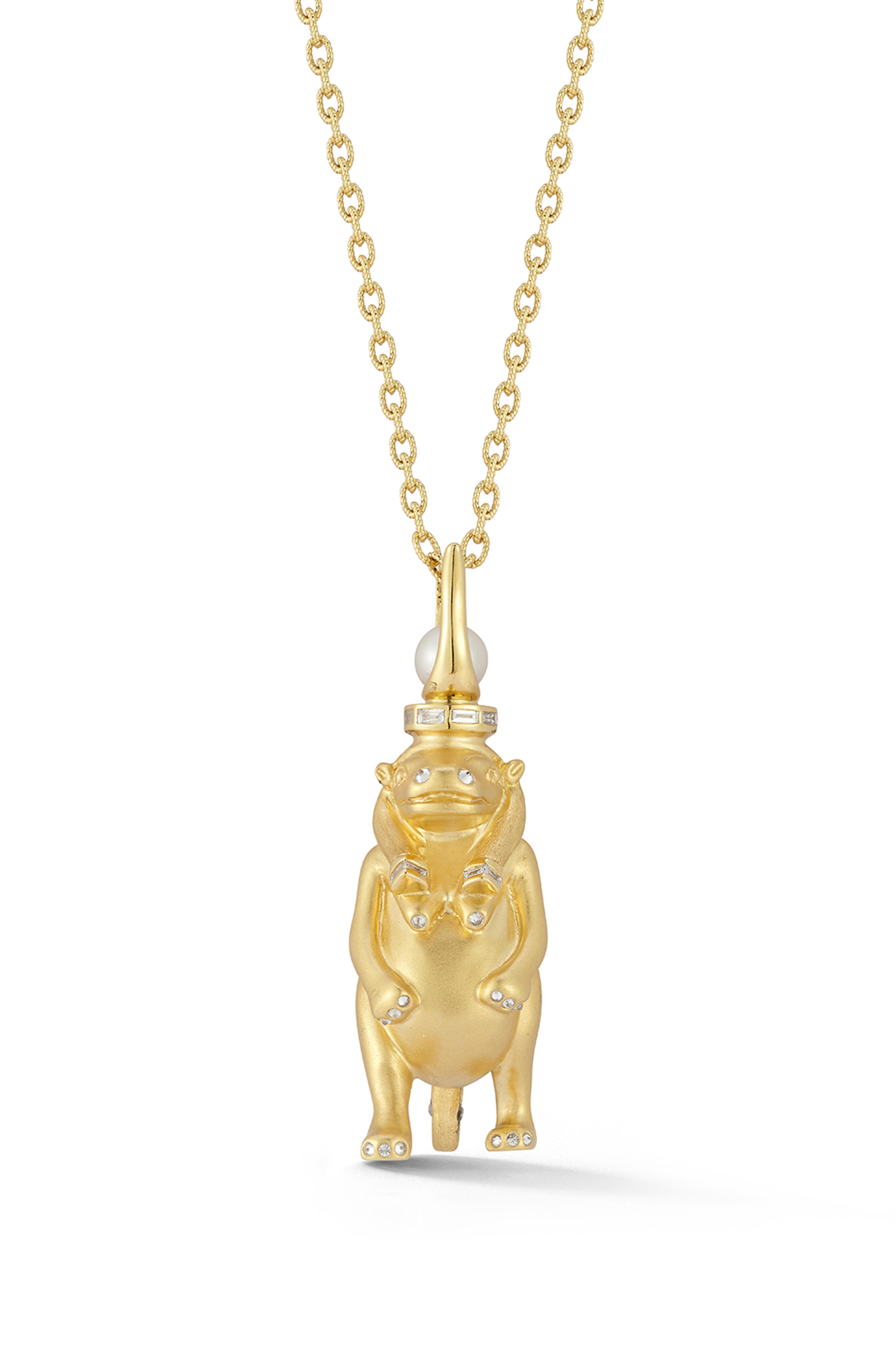 Renna Jewels - Tawaret Pearl & Moonstone Pendant Necklace