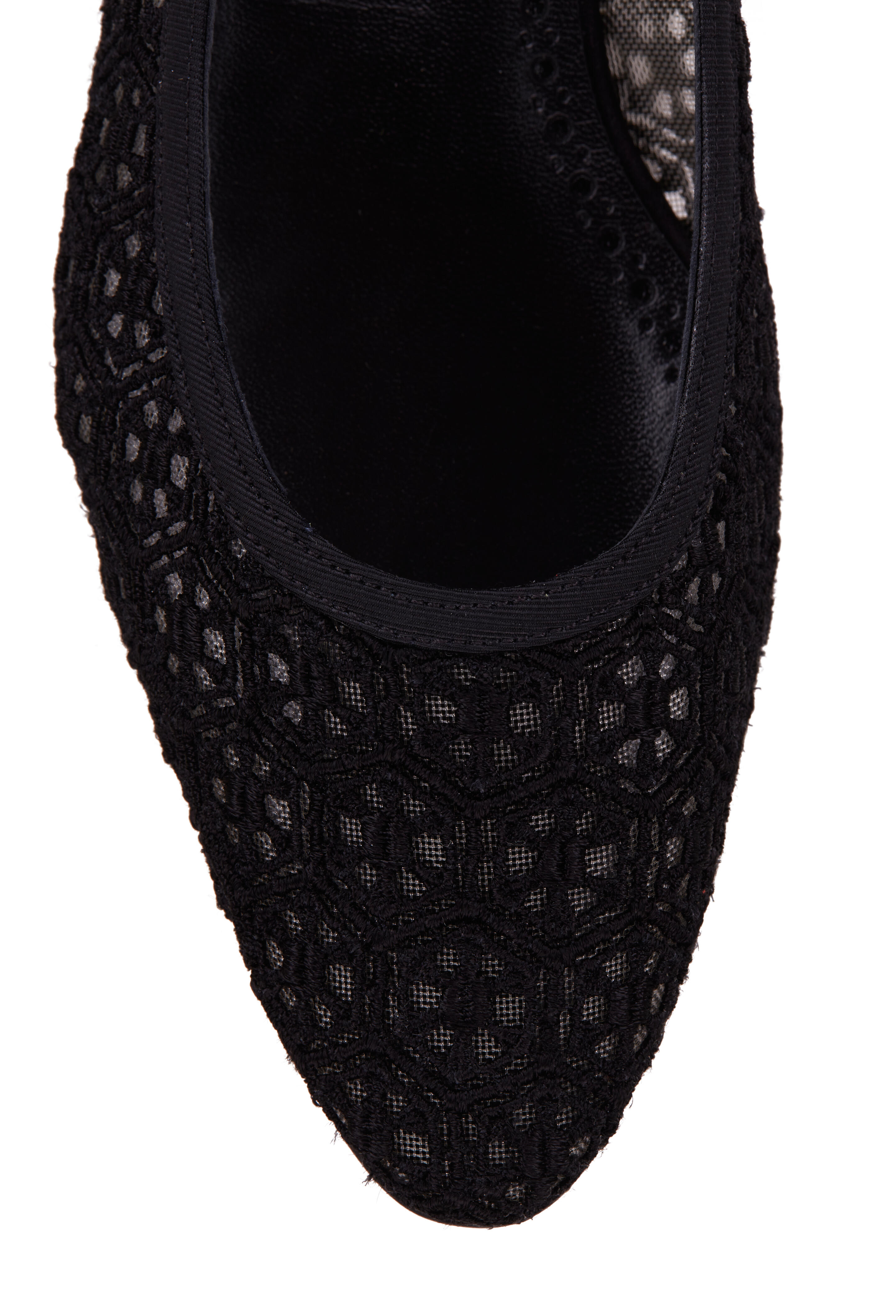 Manolo Blahnik - Listana Black Lace Pump, 30mm