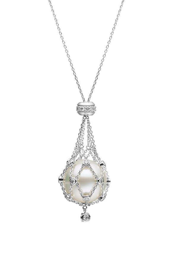 Paspaley Lavalier Diamond & Pearl Necklace