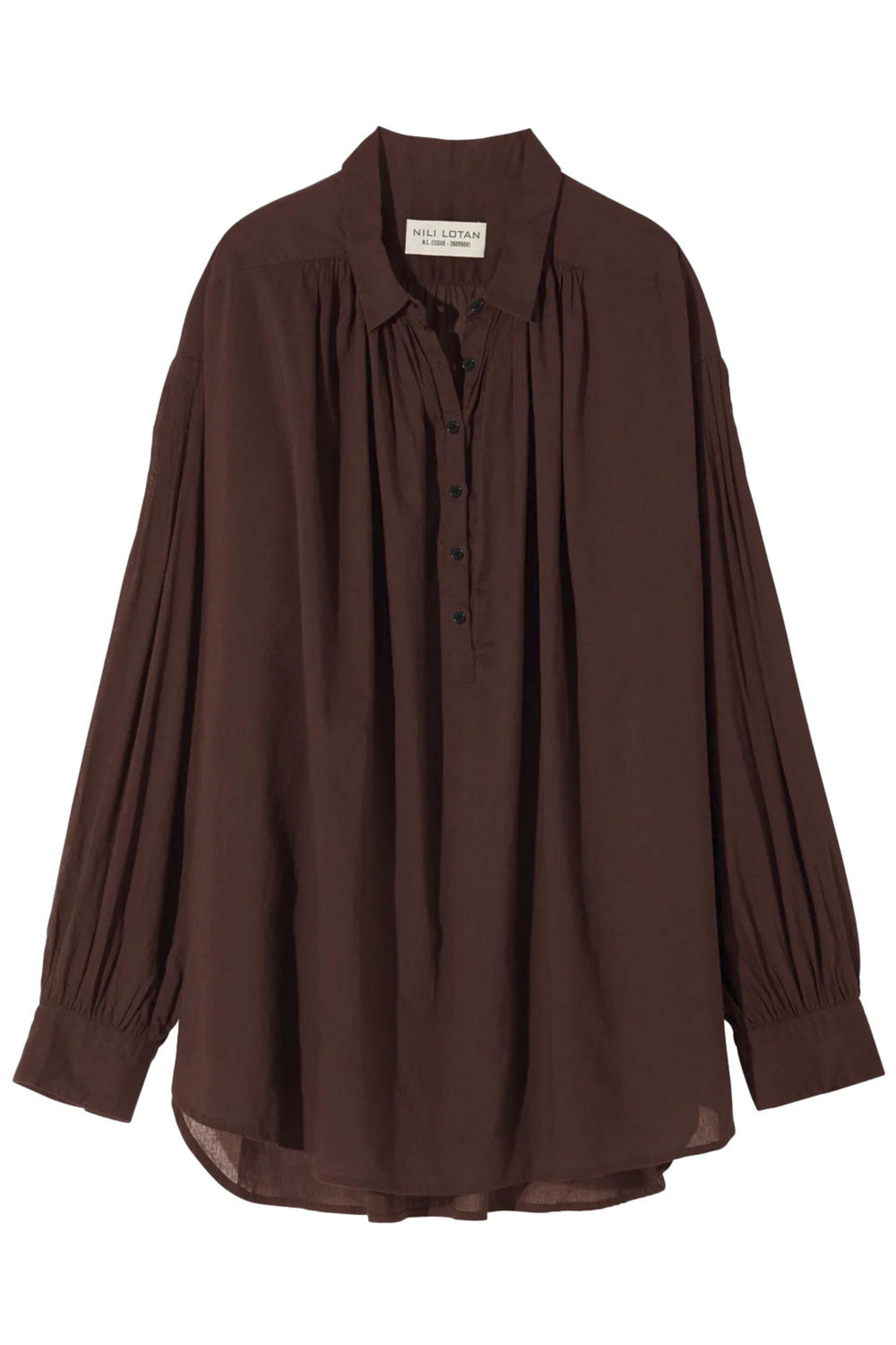 Nili Lotan - Walnut Miles Blouse