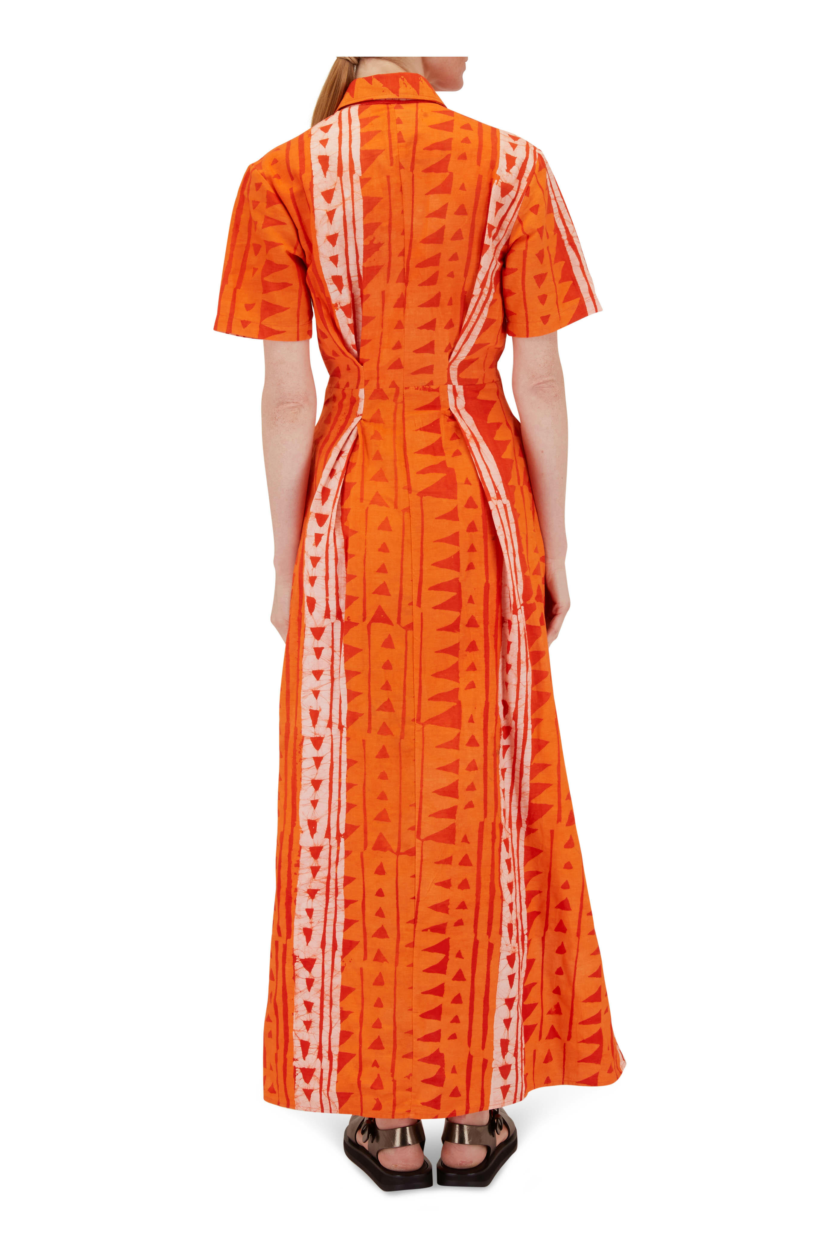 Studio 189 - Masquerade Orange Maxi Shirtdress