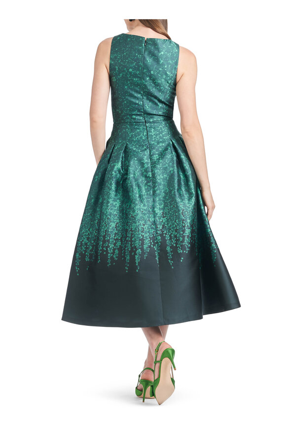 Sachin + Babi - Anissa Emerald Wisteria Print Midi Dress