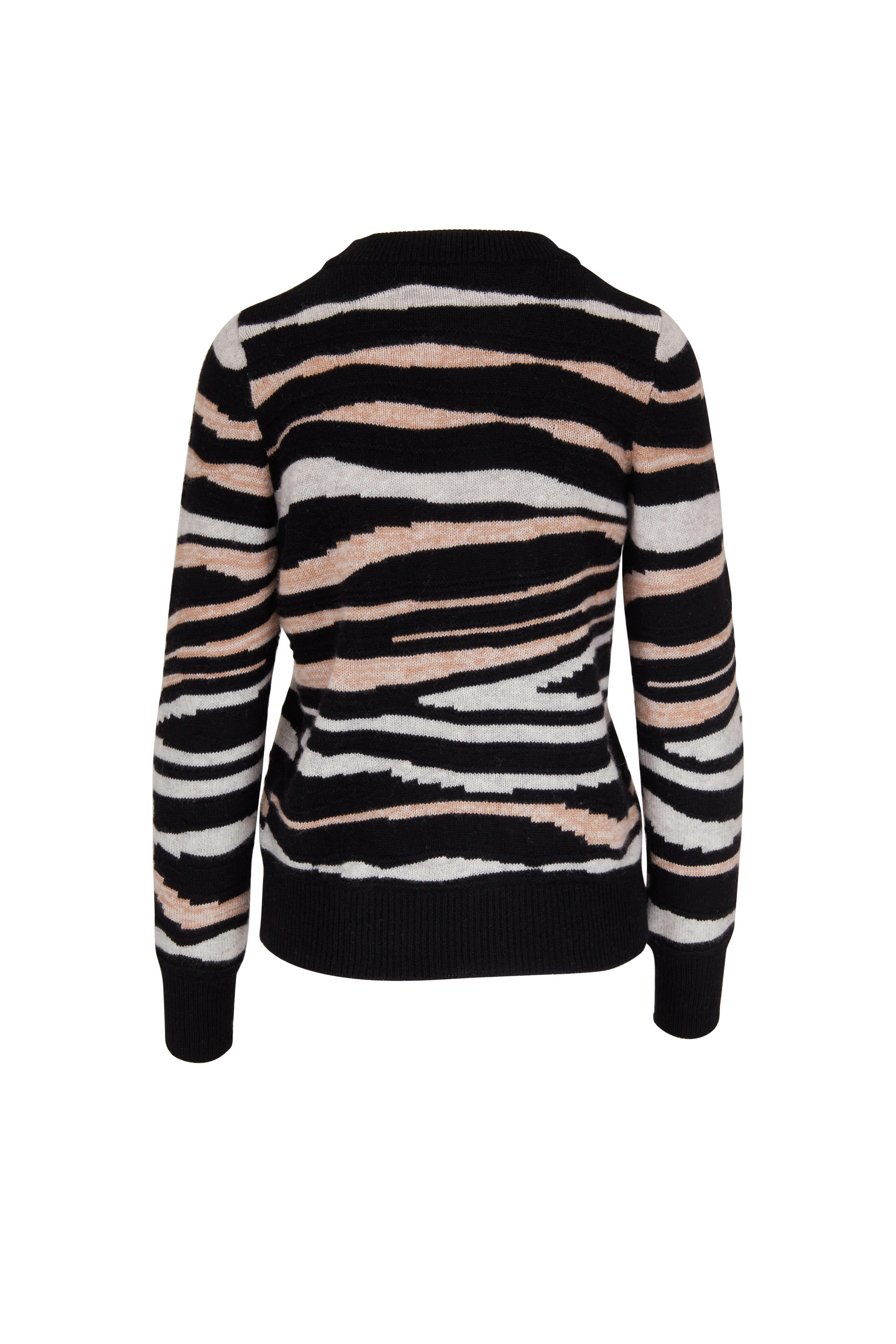 Tiger Intarsia Crewneck Sweater in Maize