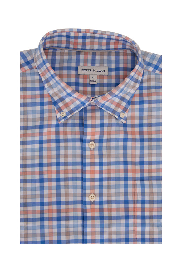 Raffi - Atlantic Blue Dobby Texture Linen Sport Shirt