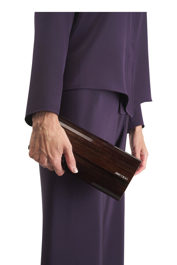 Jimmy Choo Sweetie Marble Toffee Acrylic Clutch - view 2