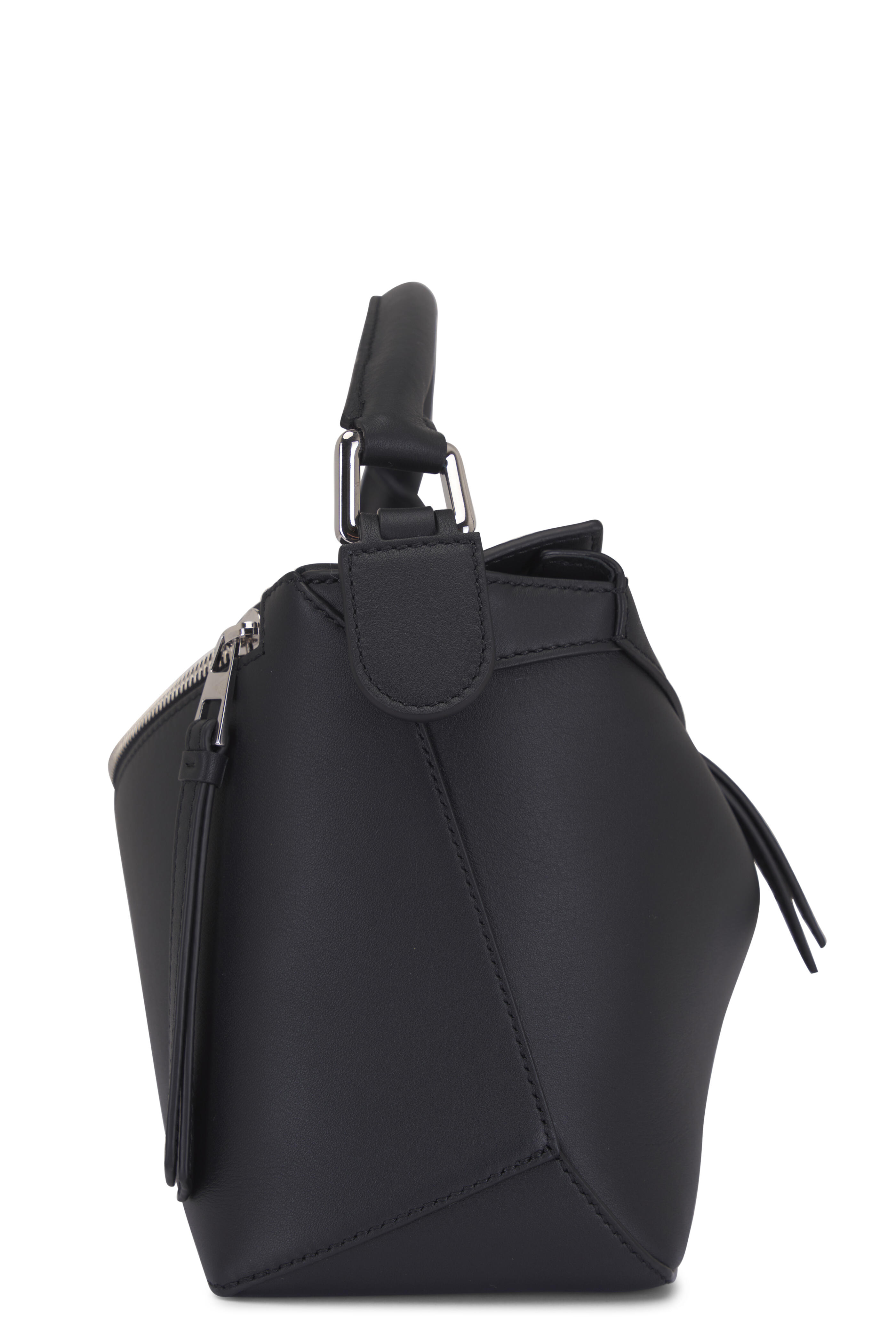 Loewe - Small Puzzle Edge Black Leather Shoulder Bag