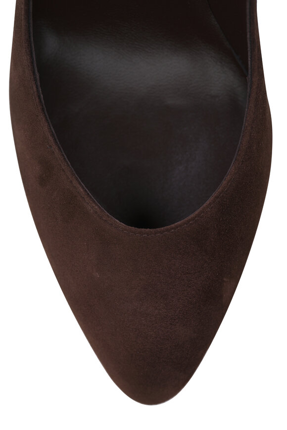 Christian Louboutin Fannylove Brown Suede Pump, 85mm - view 4