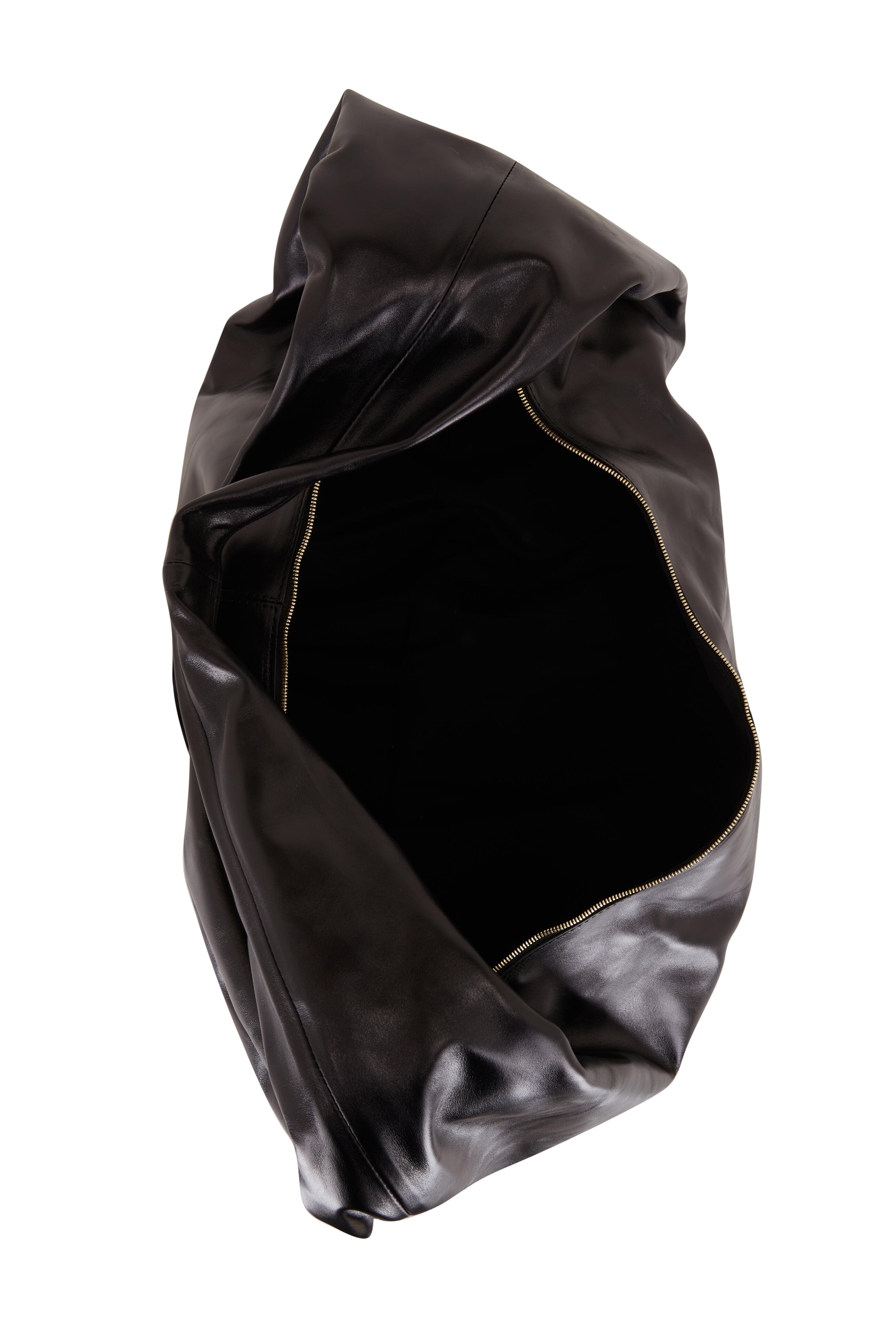 Khaite - Olivia Black Vintage Calf Leather Large Hobo