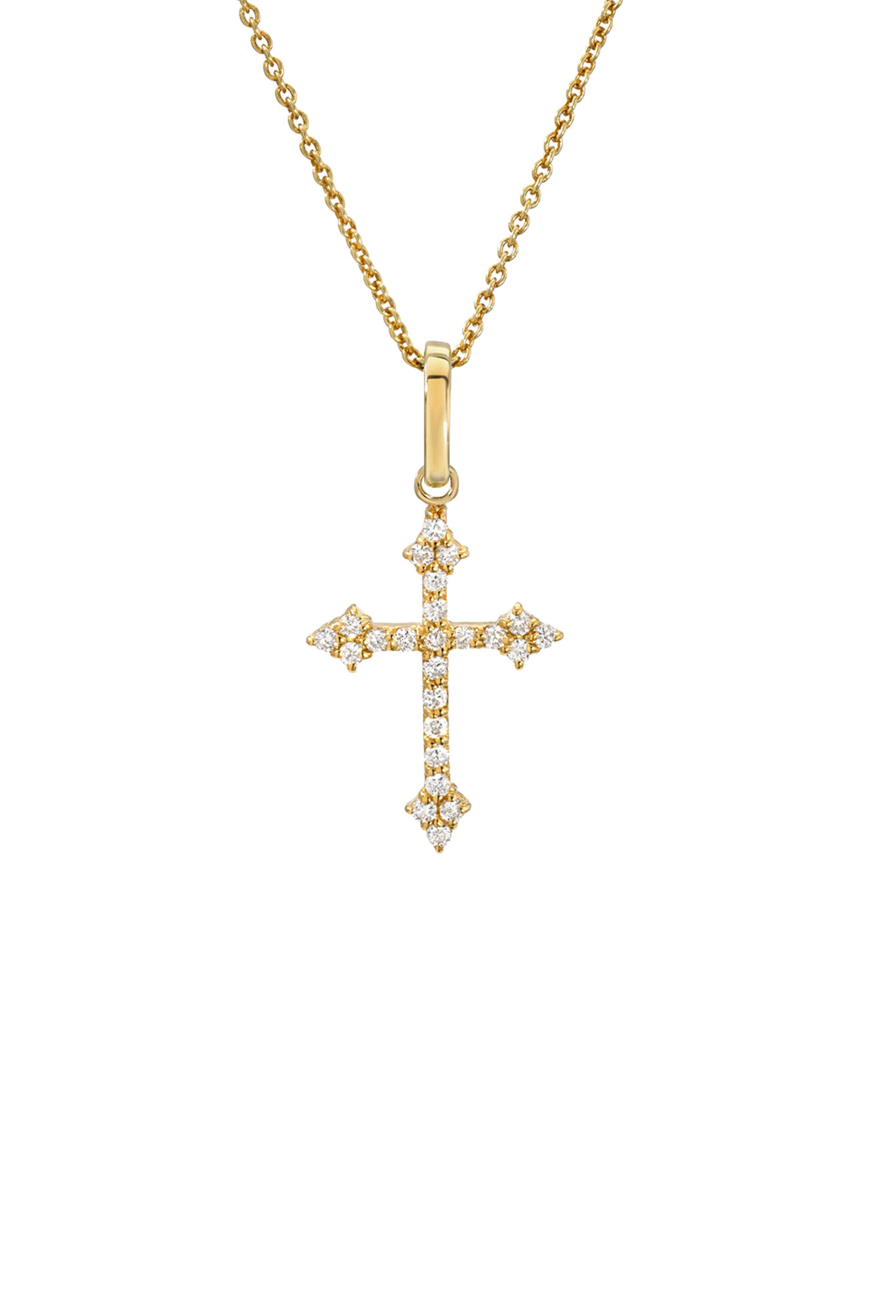 Dru - Diamond Baby Gothic Cross Pendant