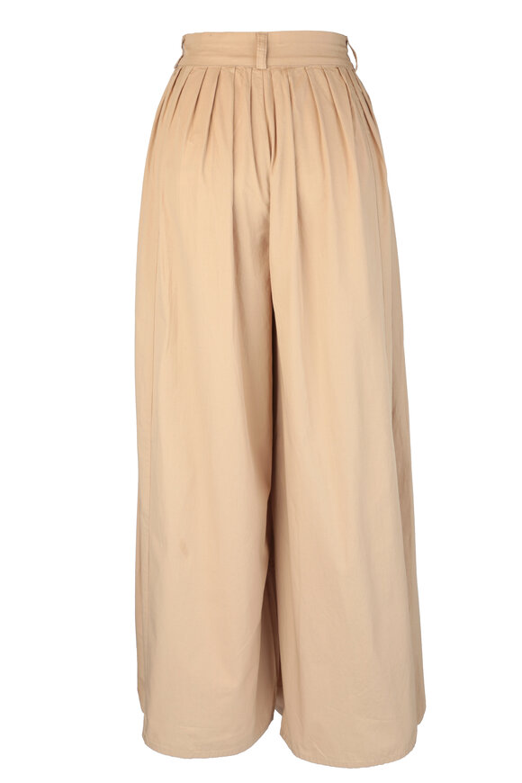 AG - Hadley Sandlewood High-Rise Pleated Culotte