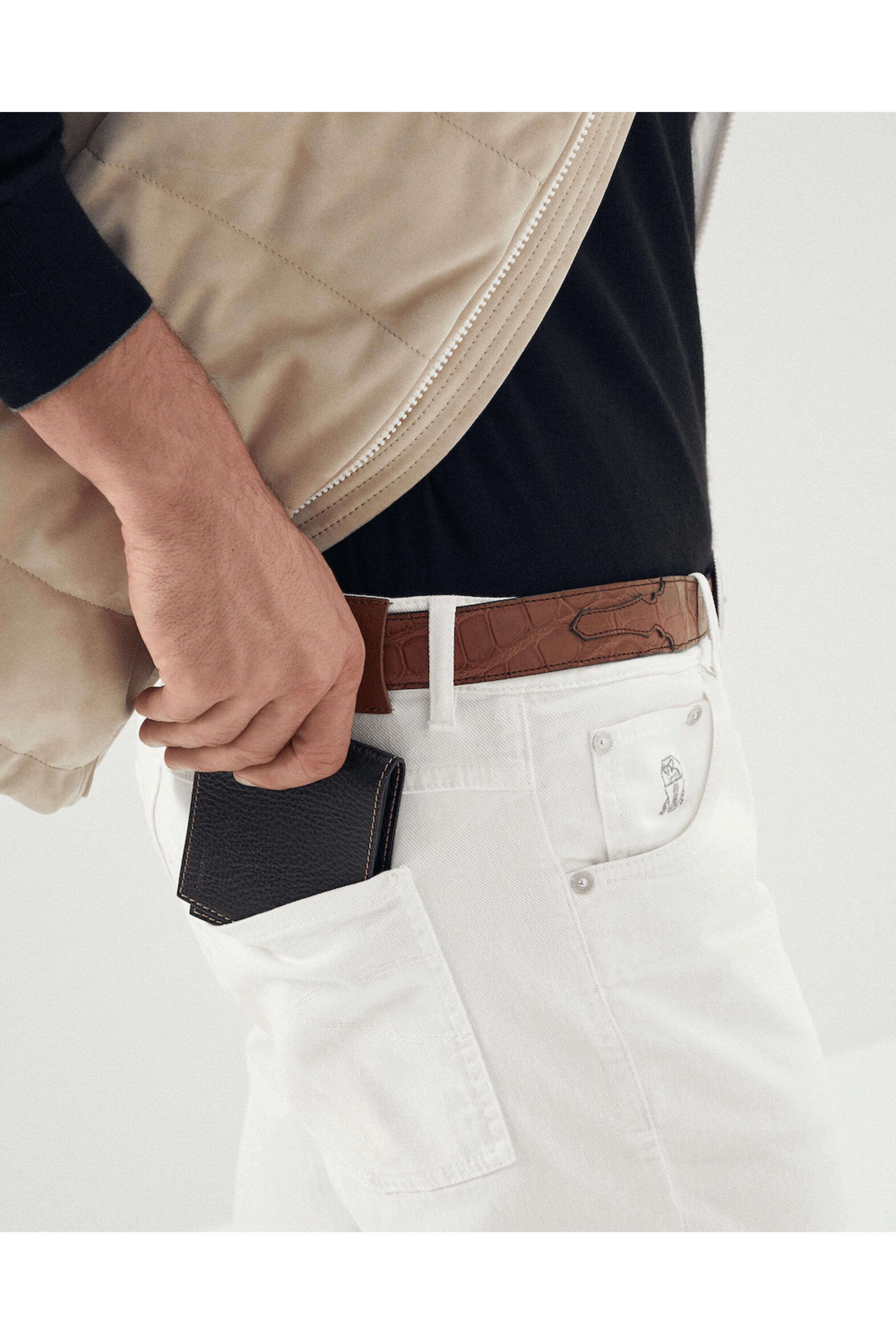 Brunello Cucinelli - Black Grained Calfskin Wallet