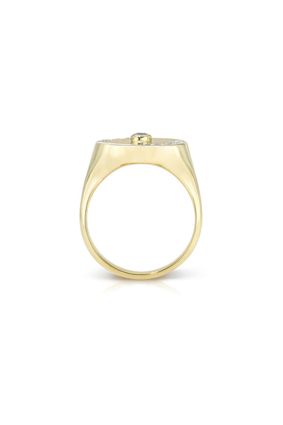 Dru - Diamond Satellite Signet Ring