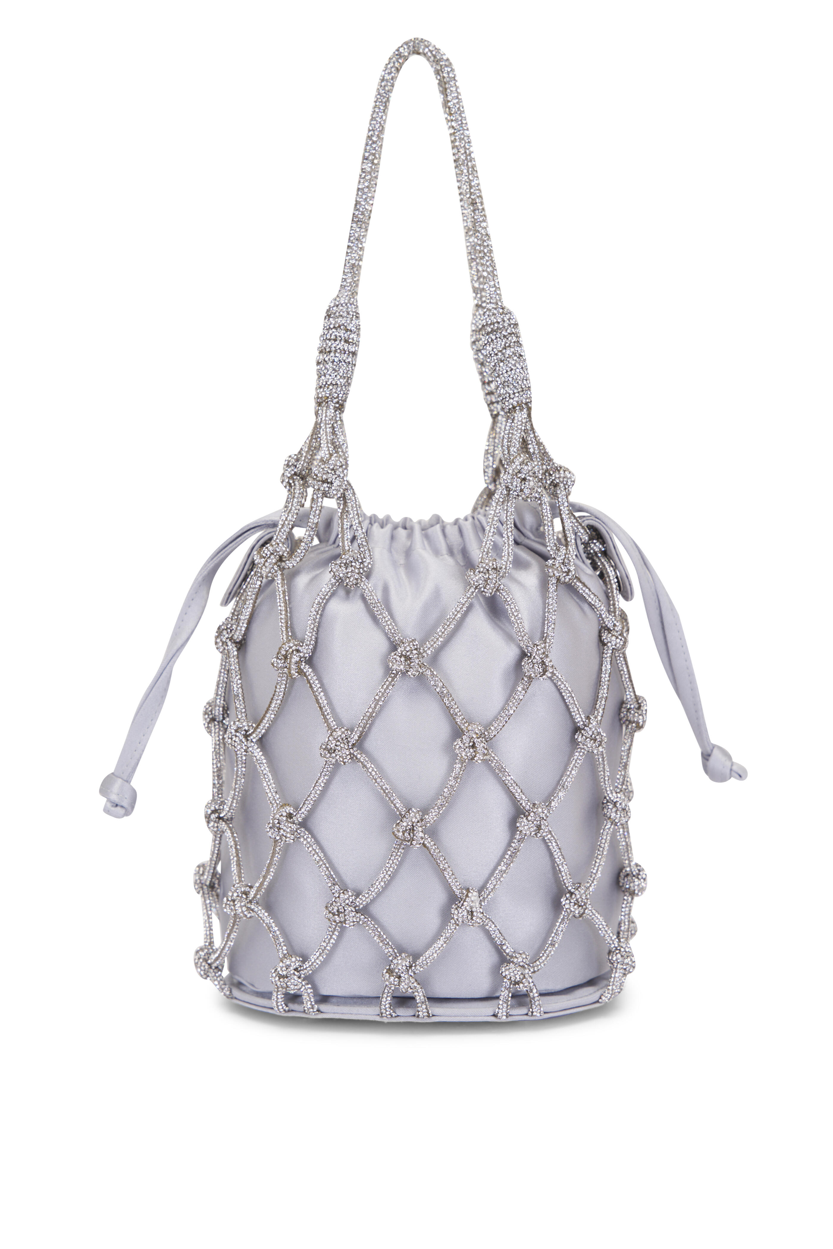 Judith Leiber Couture - Silver Crystal Net Pouch Judith Leiber Couture - Silver Crystal Net Pouch