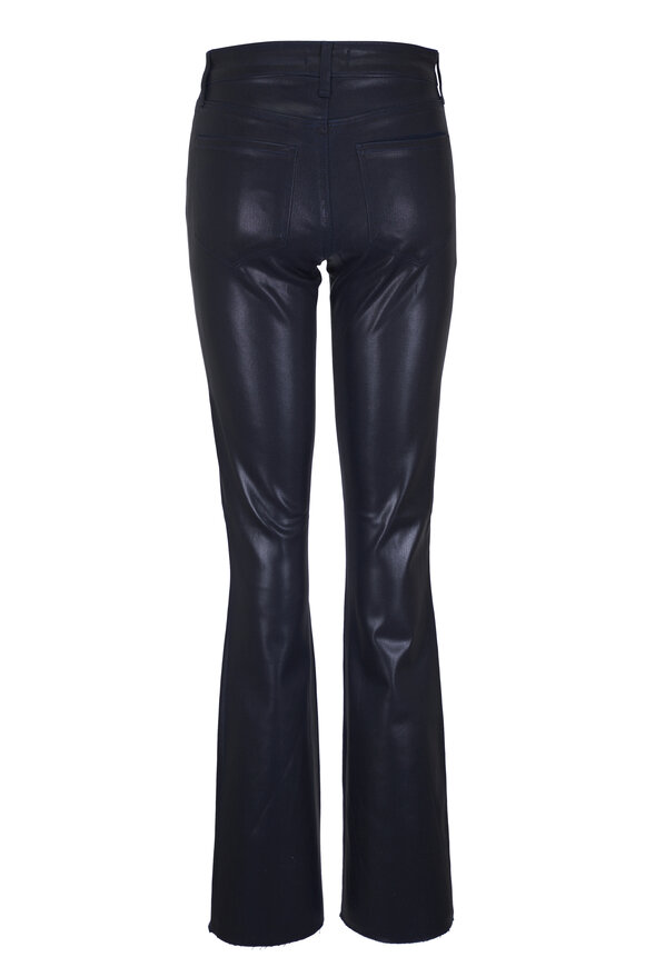 L'Agence - Ruth Black High-Rise Straight Leg Coated Jean