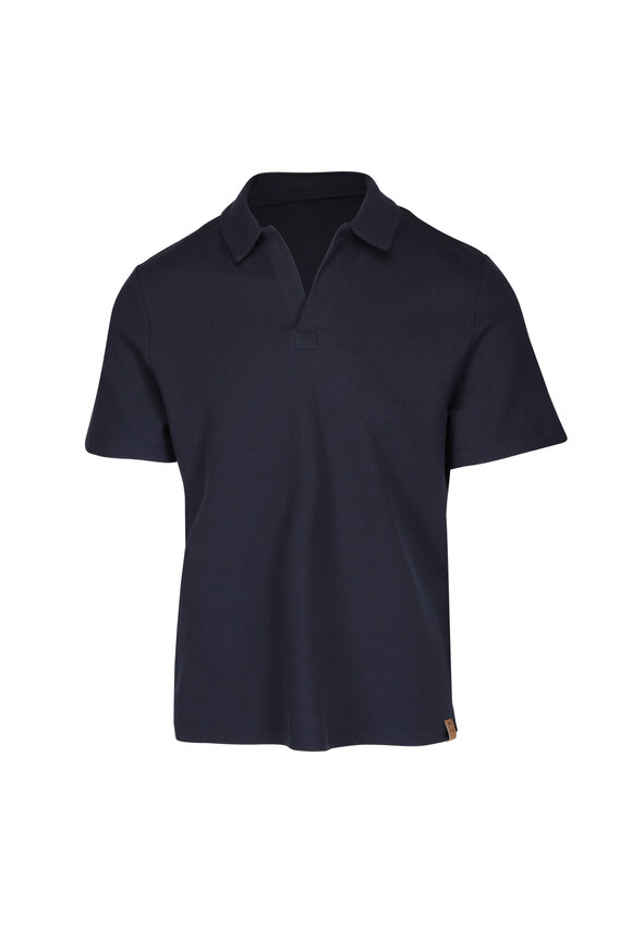 Jacob Cohen  Navy Blue Johnny Collar Polo