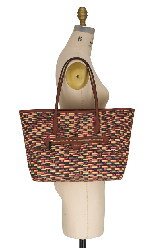 Moreau Paris - Monaco Classique Natural Monogram Zip Tote